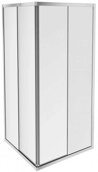 Душевое ограждение Jacob Delafon Serenity 90х90х190 см, серый блестящий, профиль, прозрачное стекло
