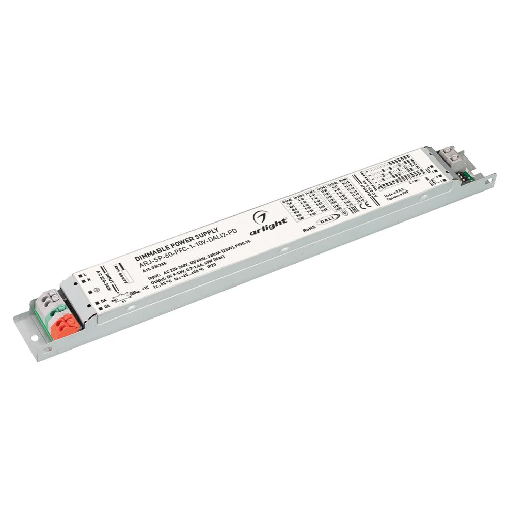 Блок питания Arlight ARJ-SP-60-PFC-1-10V-DALI2-PD (60W, 9-58V, 0.7-1.4A)