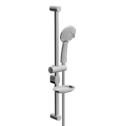 Душевая стойка VitrA Samba 3F, с ручным душем, без смесителя, с мыльницей, хром