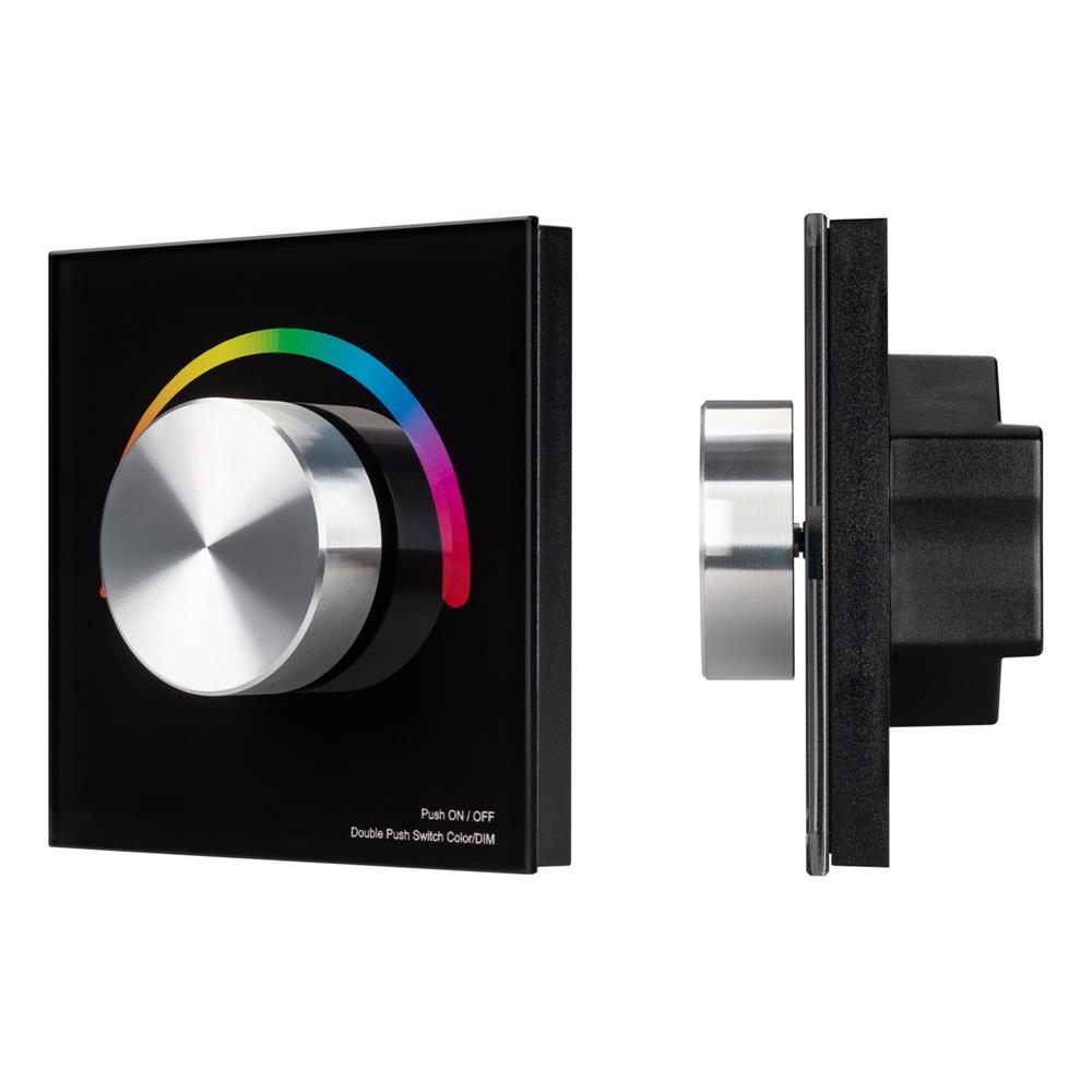 Панель Arlight SMART-P8-RGB-G-IN Black (12-24V, 3x4A, Rotary, 2.4G)