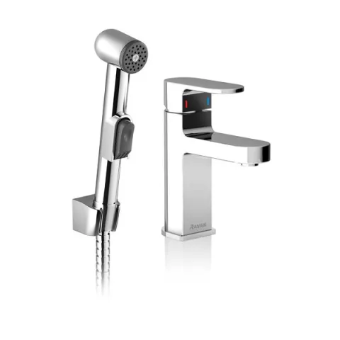 Смеситель для умывальника с гигиеническим душем и держателем RAVAK Chrome CR 012.00