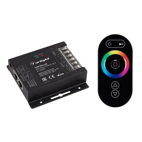 Контроллер Arlight ARL-OVAL-RGB Black (12-24V, 3x10A, ПДУ Овал, RF, RJ45)