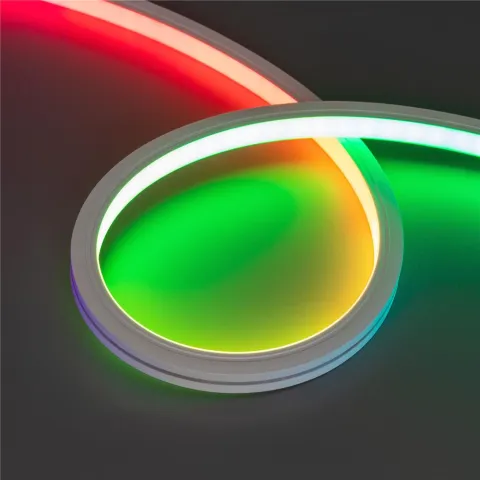 Светодиодная лента герметичная Arlight SPI MOONLIGHT-TOP-B84-13x12mm 24V RGB-PX7 (18 W/m, IP67, 5m, wire x2)