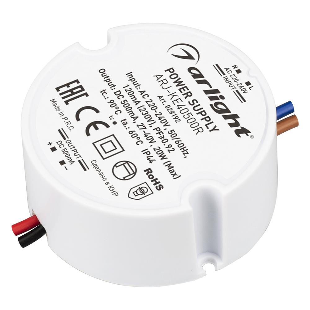 Блок питания Arlight ARJ-KE40500R (20W, 500mA, PFC)