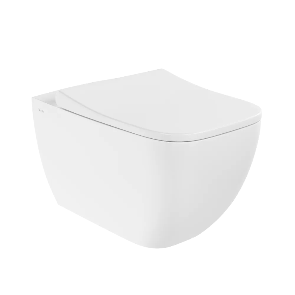 Подвесной унитаз VitrA Shift, безободковый, Rim-ex, белый, санитарный фарфор, антибактериальное покрытие Hygiene, белый