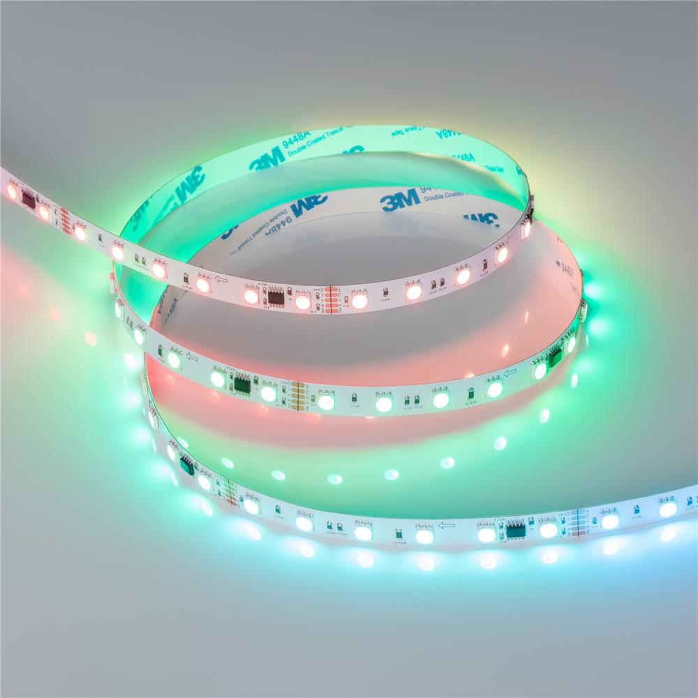 Светодиодная лента Arlight DMX-B60-10mm 24V RGB-PX6 (14 W/m, IP20, 5060, 5m)