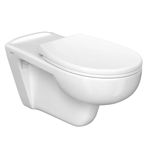 Подвесной унитаз VitrA Conforma, безободковый дюропласт, белый глянец санитарный фарфор, антибактериальное покрытие Hygiene, белый