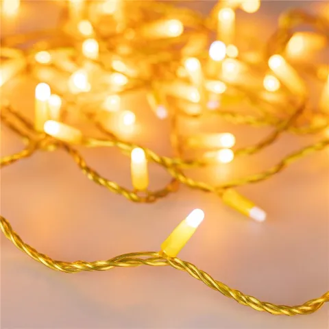 Светодиодная гирлянда Ardecoled ARD-STRING-CLASSIC-10000-YELLOW-100LED-MILK-FLASH Yellow (230V, 7W)