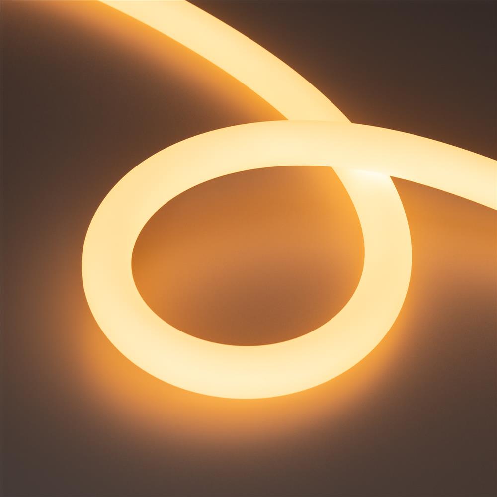 Светодиодная лента герметичная Arlight MOONLIGHT-SIDE-A336-D25mm 24V Warm2300 360deg (14.4 W/m, IP65, 2835, 5m, wire x1)