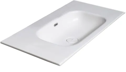 Раковина без отверстия 80 см ArmadiArt Vallessi 838-080-W с тумбой, белый глянцевый