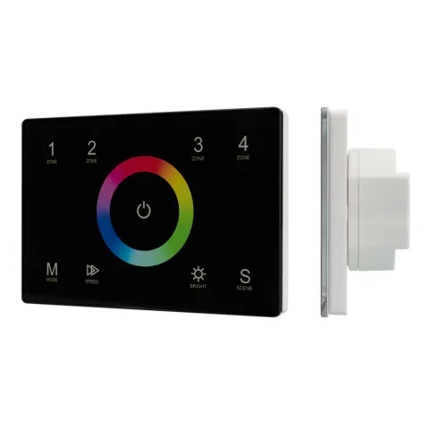 Панель Arlight Sens SMART-P83-RGB Black (230V, 4 зоны, 2.4G)