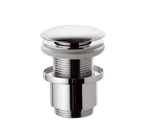 Донный клапан click-clack короткий без перелива 1 1/4" Remer 904CC2114, хром