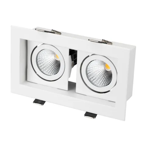 Светильник Arlight CL-KARDAN-S180x102-2x9W Warm (WH, 38 deg)