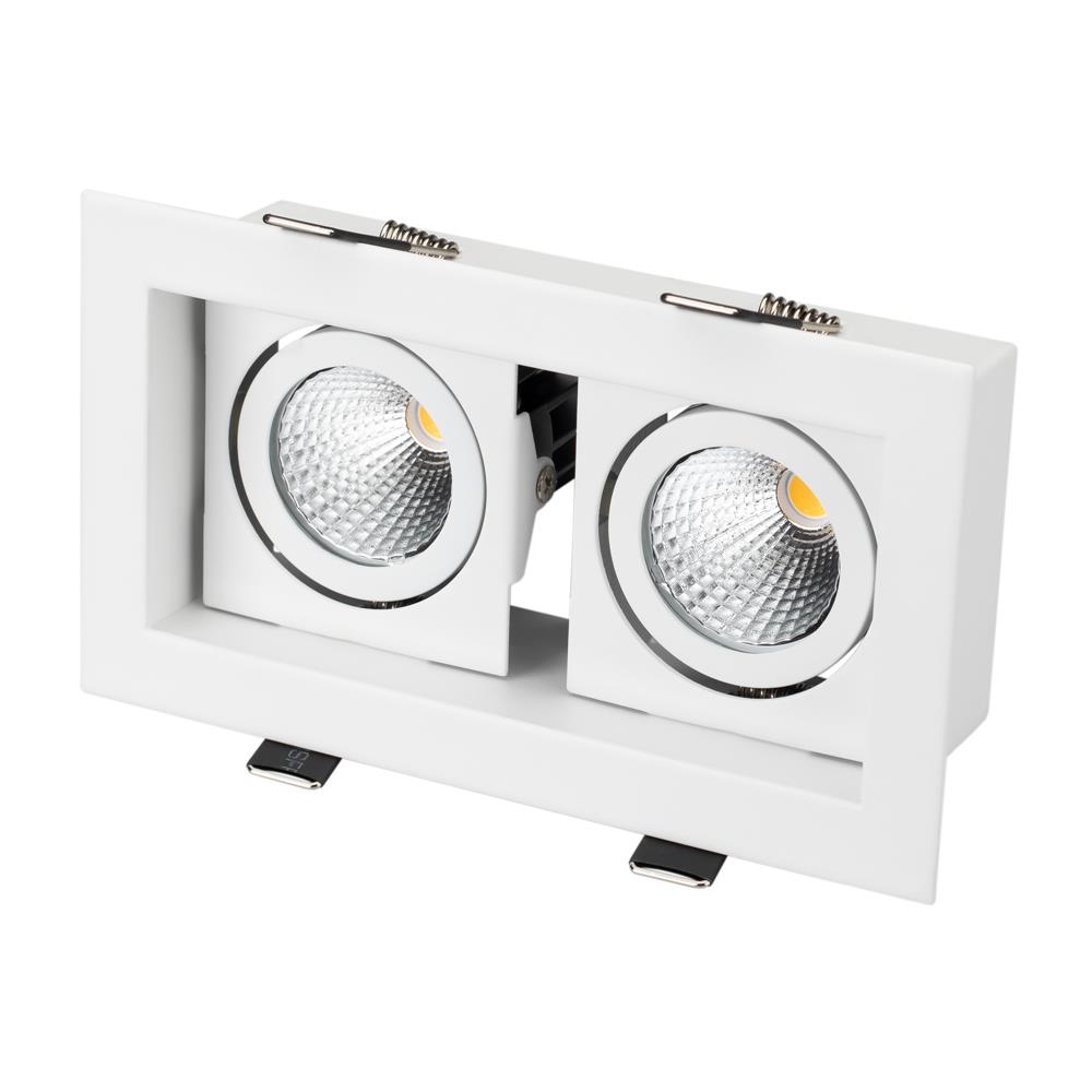 Светильник Arlight CL-KARDAN-S180x102-2x9W Warm (WH, 38 deg)