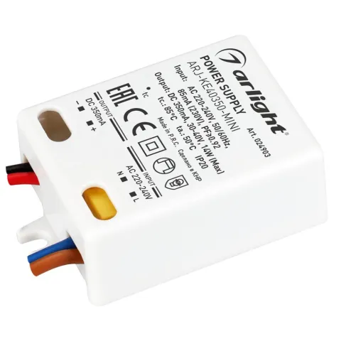 Блок питания Arlight ARJ-KE40350-MINI (14W, 350mA, PFC)