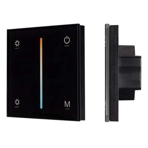 Панель Arlight SMART-P21-MIX-G-IN Black (12-24V, 4x3A, Sens, 2.4G)