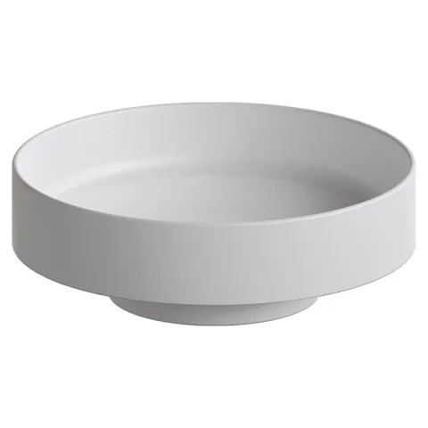 Раковина накладная Ø40 см ArmadiArt Sole Corian, белый матовый