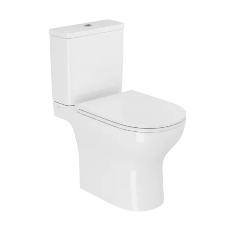 Унитаз-компакт напольный VitrA M50, безободковый, смыв торнадо VortexFlush, с сиденьем микролифт, белый, санитарный фарфор, белый