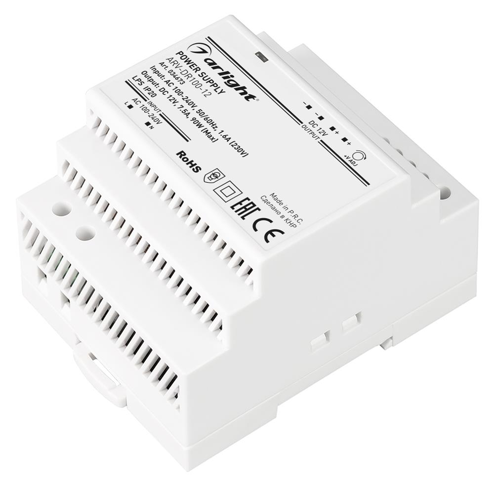 Блок питания Arlight ARV-DR100-12 (12V, 7.5A, 90W)