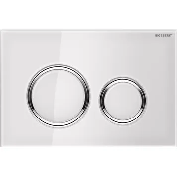 Смывная клавиша Geberit Sigma 21, белое стекло