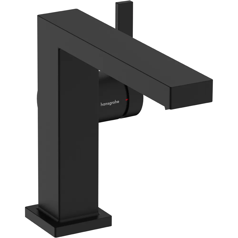Смеситель для раковины Hansgrohe Tecturis E 110 Fine CoolStart, EcoSmart+, с донным клапаном Push-Open, чёрный матовый