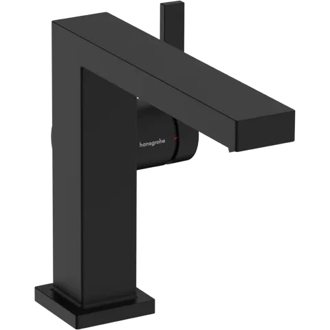 Смеситель для раковины Hansgrohe Tecturis E 110 Fine CoolStart, EcoSmart+, с донным клапаном Push-Open, чёрный матовый