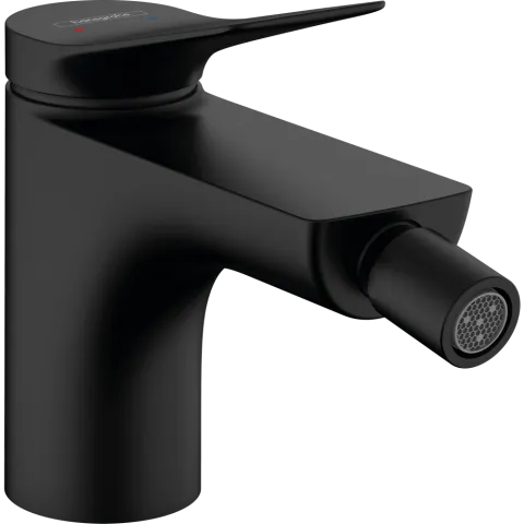 Смеситель для биде Hansgrohe Vivenis со сливным гарнитуром, чёрный матовый