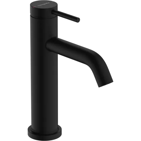Смеситель для раковины Hansgrohe Tecturis S 110 EcoSmart+, с донным клапаном, чёрный матовый