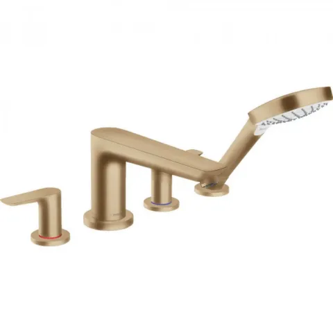 Смеситель Hansgrohe Talis E на край ванны, на 4 отверстия, шлифованная бронза