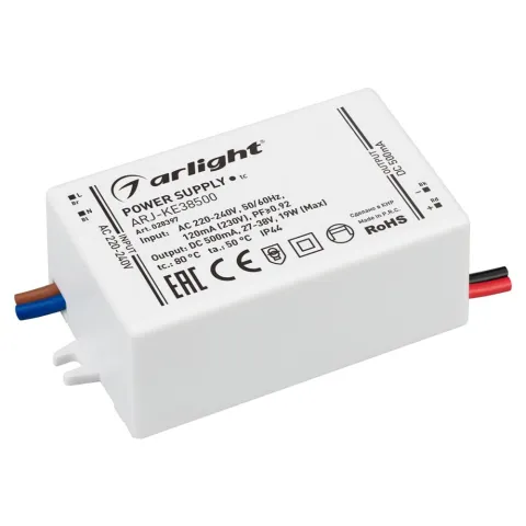 Блок питания Arlight ARJ-KE38500 (19W, 500mA, PFC)