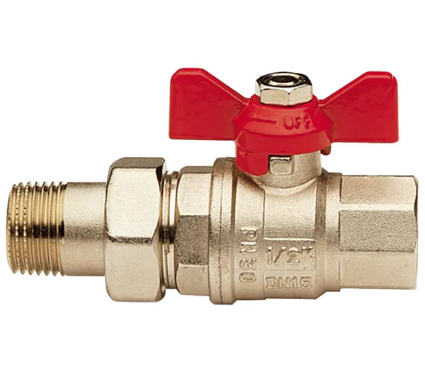Кран шаровый с американкой внутр/нар 3/4" Remer 36434, хром