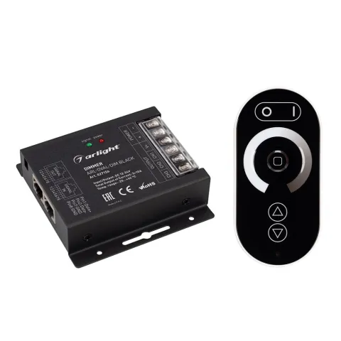 Диммер Arlight ARL-OVAL-DIM Black (12-24V, 3x10A, ПДУ Овал, RF, RJ45)