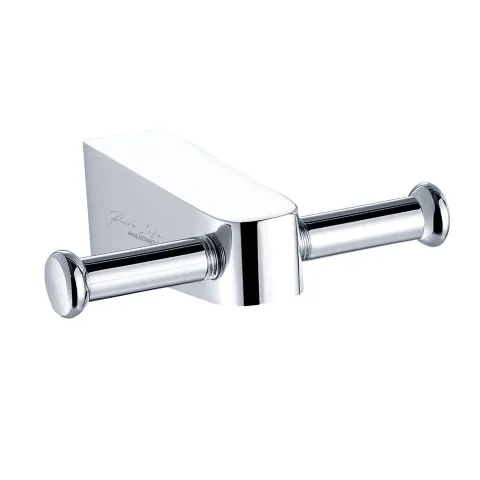 Крючок MAXONOR PL1505-2, хром / белый глянцевый