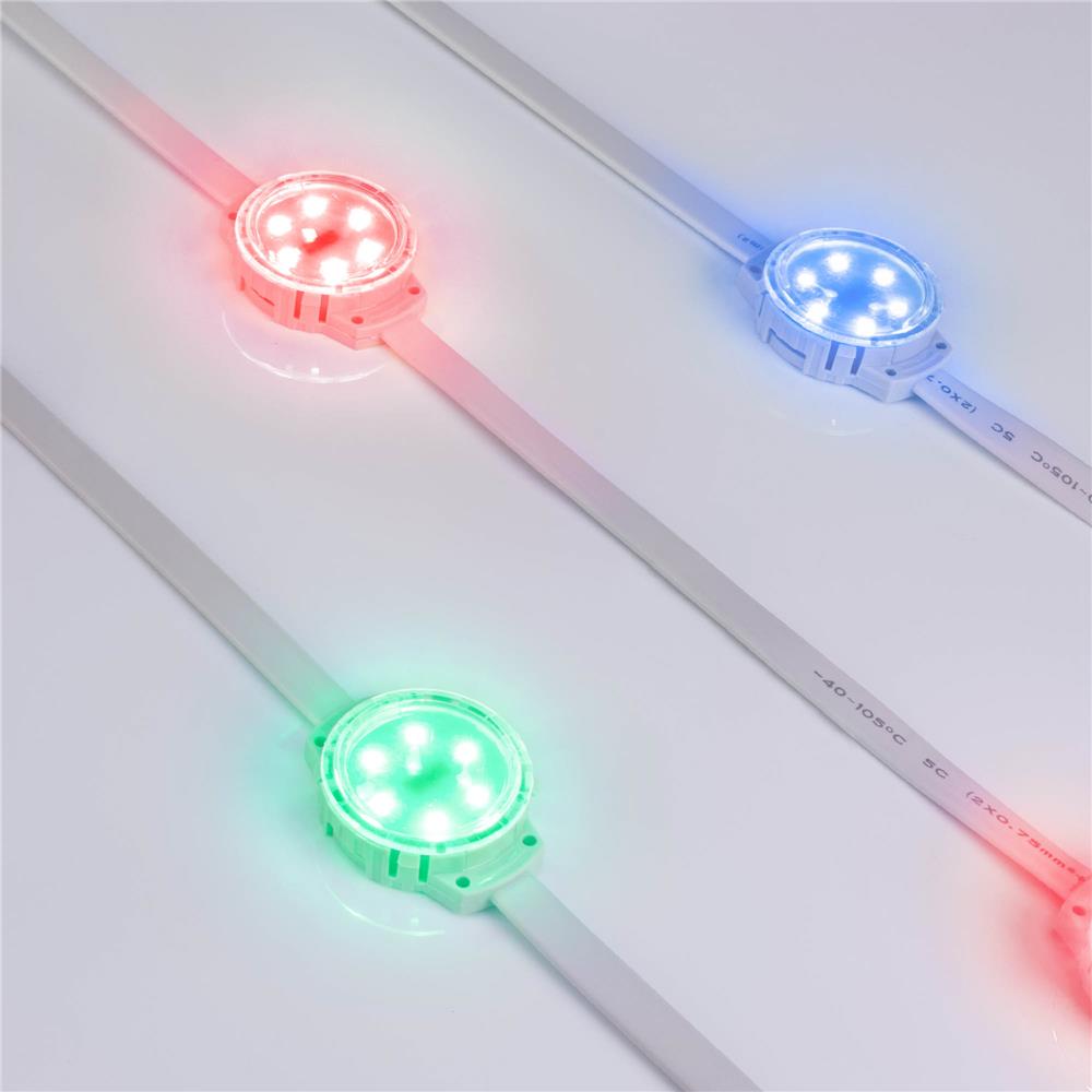 Модуль управляемый Arlight SOLEX-DMX-3535-6-24V RGB 120deg (D40x16mm, 1.5W, IP67)