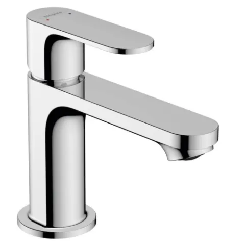 Смеситель для раковины Hansgrohe Rebris S 80, со сливным гарнитуром, хром