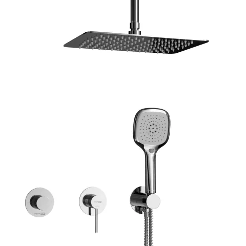 Встраиваемый комплект для душа с верхней насадкой и л WasserKRAFT Muritz 9851.98DVR2.068.069.444.010.065