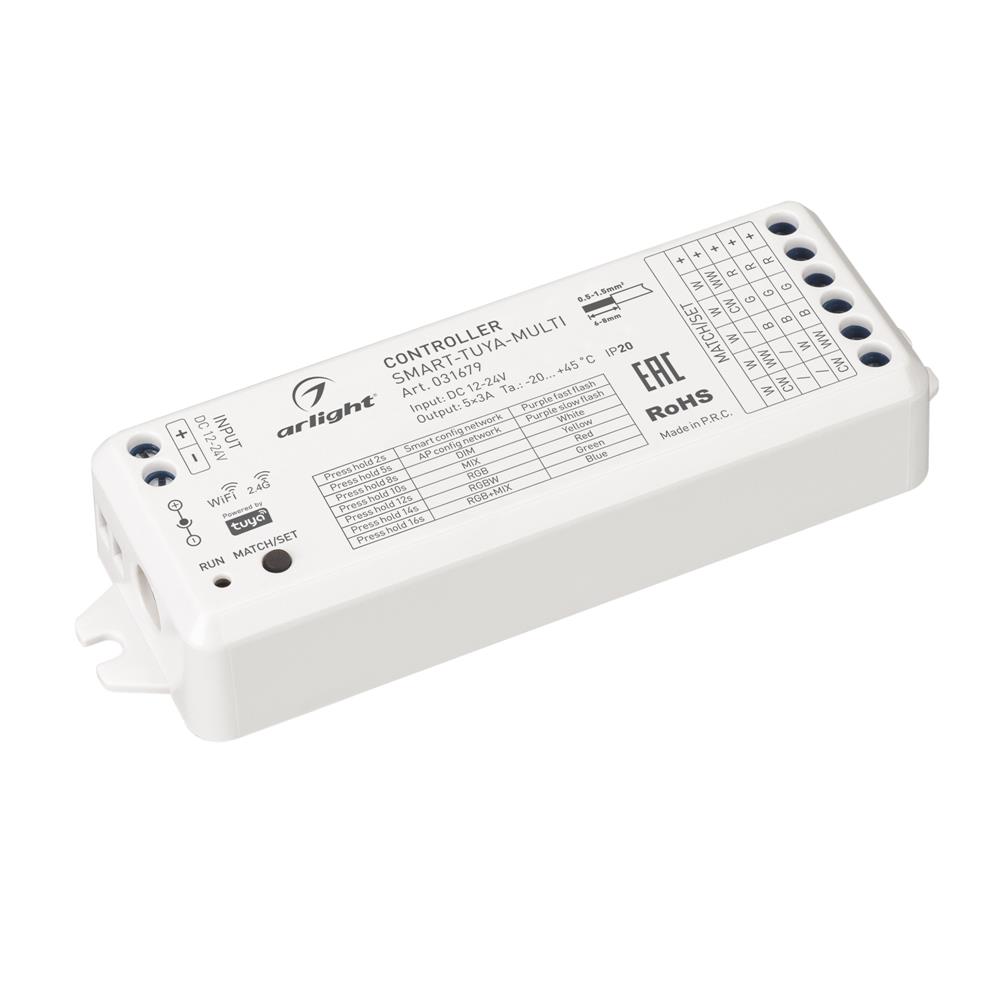 Контроллер Arlight SMART-TUYA-MULTI (12-24V, 5x3A, RGB-MIX, 2.4G)
