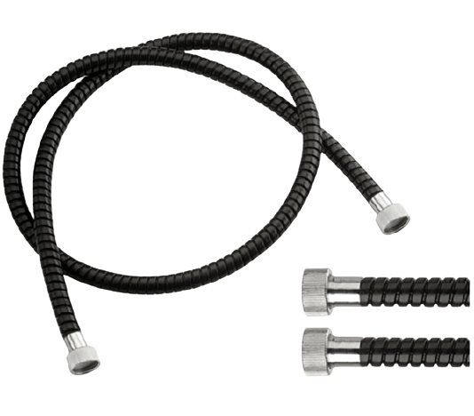 Шланг для душа Spyroflex из PVC, 150см Remer 334NE150, чёрный матовый