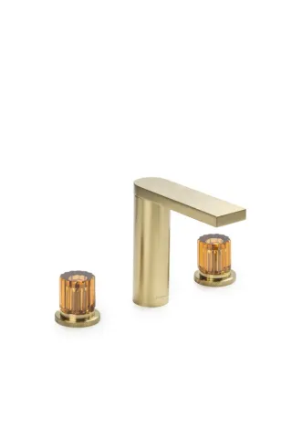 Смеситель из стены Boheme STELLA на 3 отв ELEGANTE AMBER, золото матовое