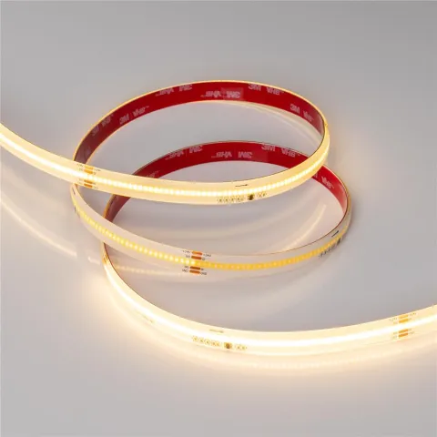 Светодиодная лента герметичная Arlight SPI-COB-SE-X378-12mm 24V Warm2700-PX63-BPT (7 W/m, IP65, 5m)