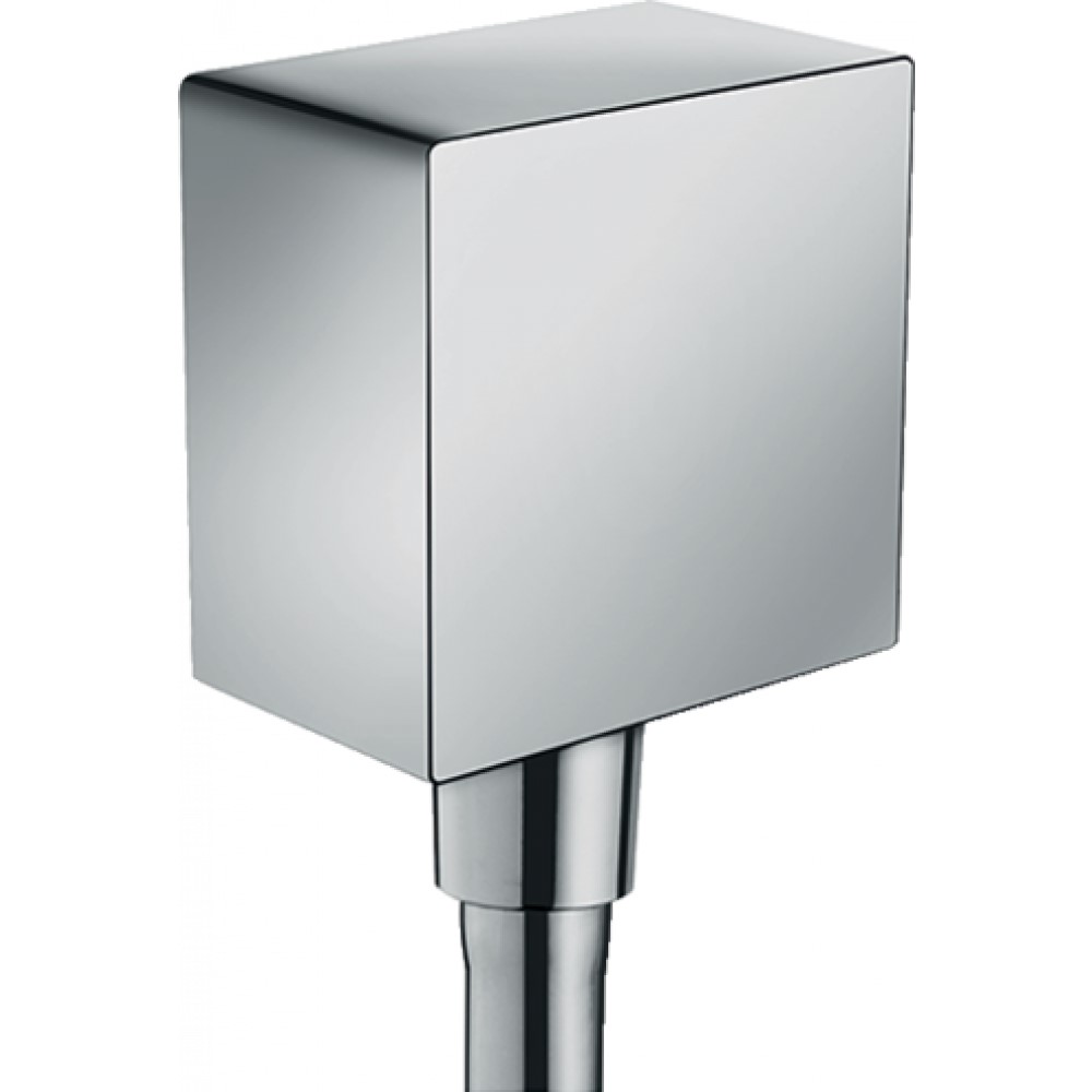 Шланговое подсоединение Hansgrohe FixFit Square с клапаном обратного тока, хром