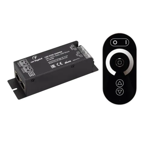 Диммер Arlight ARL-3022-OVAL-DIM Black (12-24V, 1x25A, ПДУ, RF)