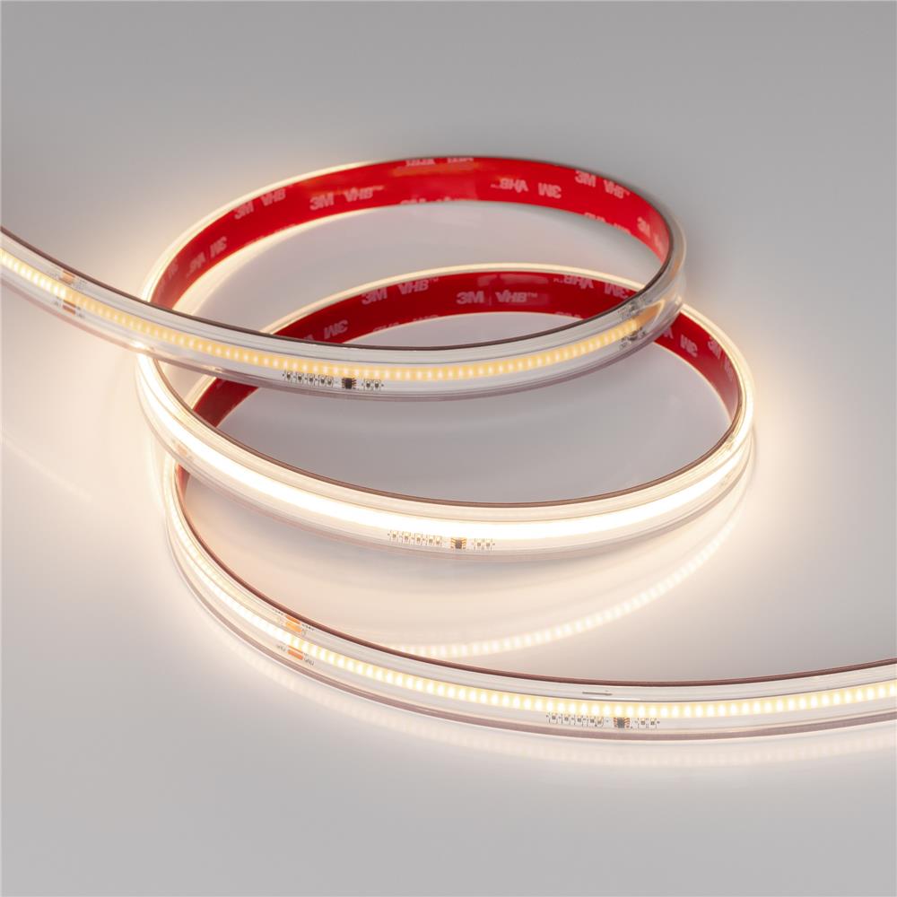 Светодиодная лента герметичная Arlight SPI-COB-PS-X378-14mm 24V Warm3000-PX63-BPT (7 W/m, IP67, 5m)