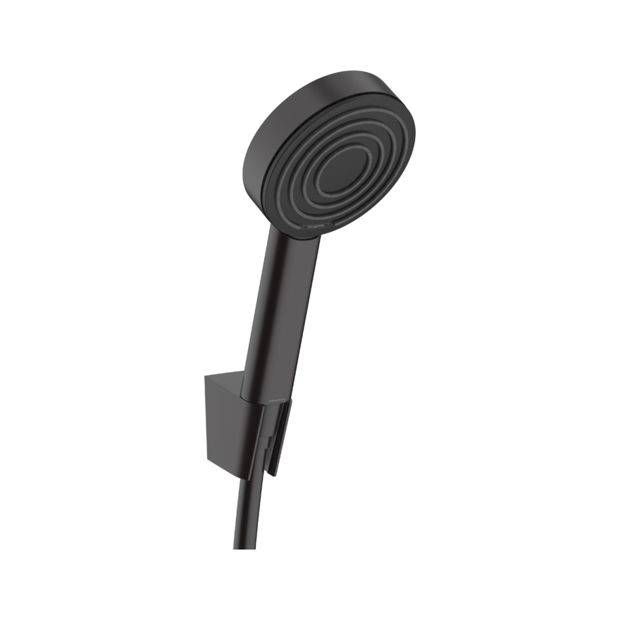 Душевой набор с держателем Hansgrohe Pulsify S 105 1jet шланг 125, чёрный матовый