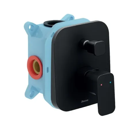 Смеситель скрытого монтажа RAVAK 10° Free black TD F 065.20 с переключателем