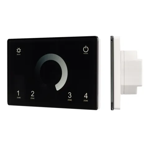 Панель Arlight Sens SMART-P79-DIM Black (230V, 4 зоны, 2.4G)