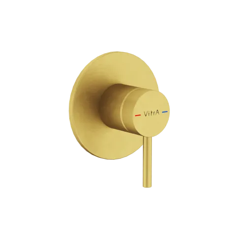 Встраиваемый смеситель для ванны VitrA Minimax Round, брашированное, брашированное золото