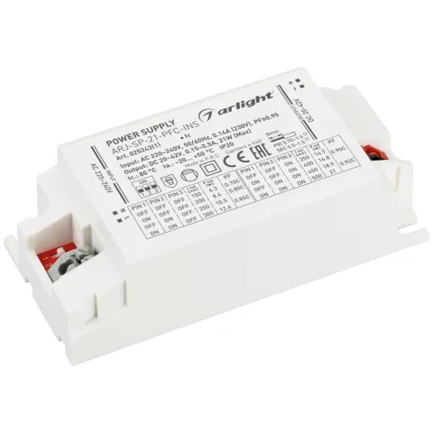 Блок питания Arlight ARJ-SP-21-PFC-INS (21W, 20-42V, 0.15-0.5A)