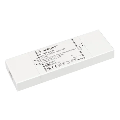 Блок питания Arlight ARV-SP-24036-FLAT-PFC (24V, 1.5A, 36W)