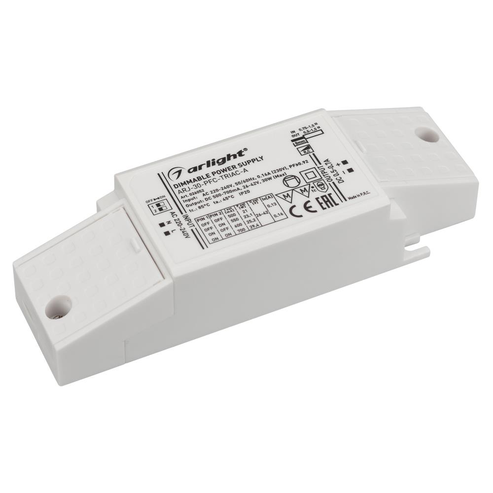 Блок питания Arlight ARJ-30-PFC-TRIAC-A (30W, 500-700mA)